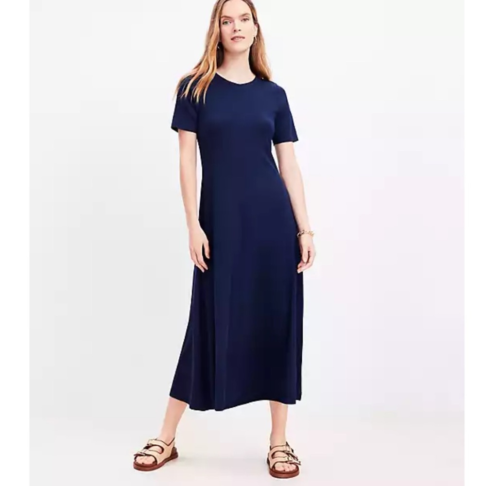 LOFT short sleeve maxi dress